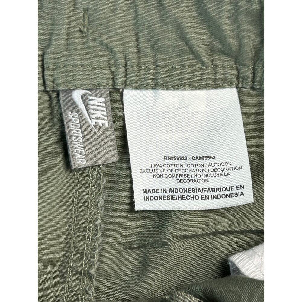 SB Nike Sportswear Cargo Shorts M Size Large Olive Green Cotton Utility Shorts - Picture 3 of 7